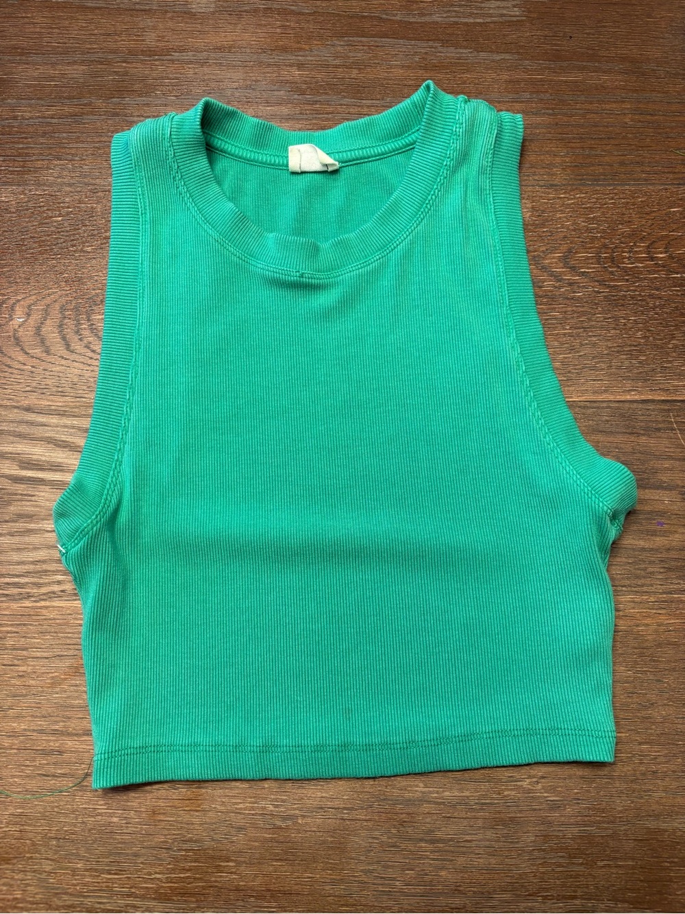 Wilfred Free Green Ribbed Crop Tank – XS